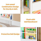 Kids Bookshelf Wall Mounted 6-Tier