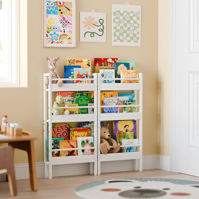 Kids Bookshelf Wall Mounted 6-Tier
