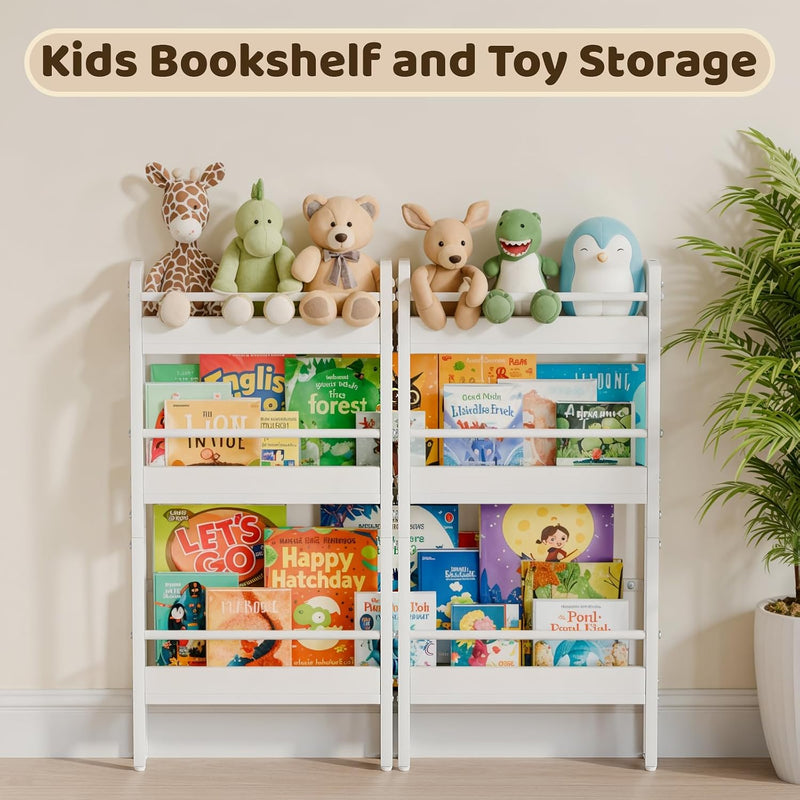 Kids Bookshelf Wall Mounted 6-Tier