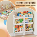 Kids Bookshelf Wall Mounted 6-Tier