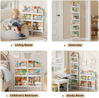 Kids Bookshelf Wall Mounted 6-Tier