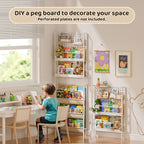 Kids Bookshelf Wall Mounted 6-Tier