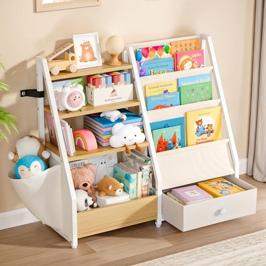 Kids Bookshelf with Toy Storage Toddler Drawer