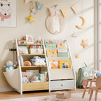 Kids Bookshelf with Toy Storage Toddler Drawer