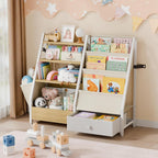 Kids Bookshelf with Toy Storage Toddler Drawer