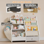 Kids Bookshelf with Toy Storage Toddler Drawer