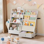 Kids Bookshelf with Toy Storage Toddler Drawer