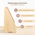 Kids Bookshelf Wooden 4-Tier Front Facing Book Display