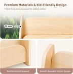 Kids Bookshelf Wooden 4-Tier Front Facing Book Display
