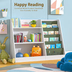 Kids Bookshelf Wooden Childrens Bookcase Oak Storage Book