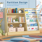 Kids Bookshelf Wooden Childrens Bookcase Oak Storage Book