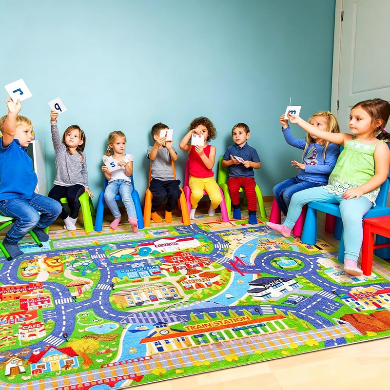 Kids Carpet Playmat Rug City Life Huge Large