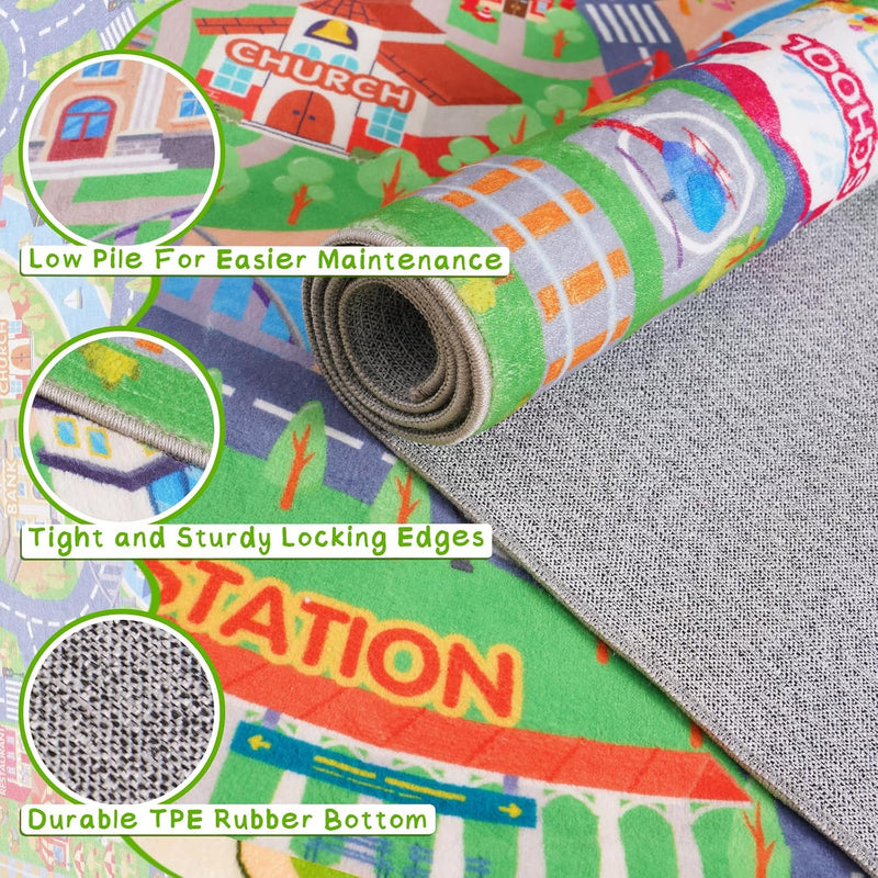 Kids Carpet Playmat Rug City Life Huge Large