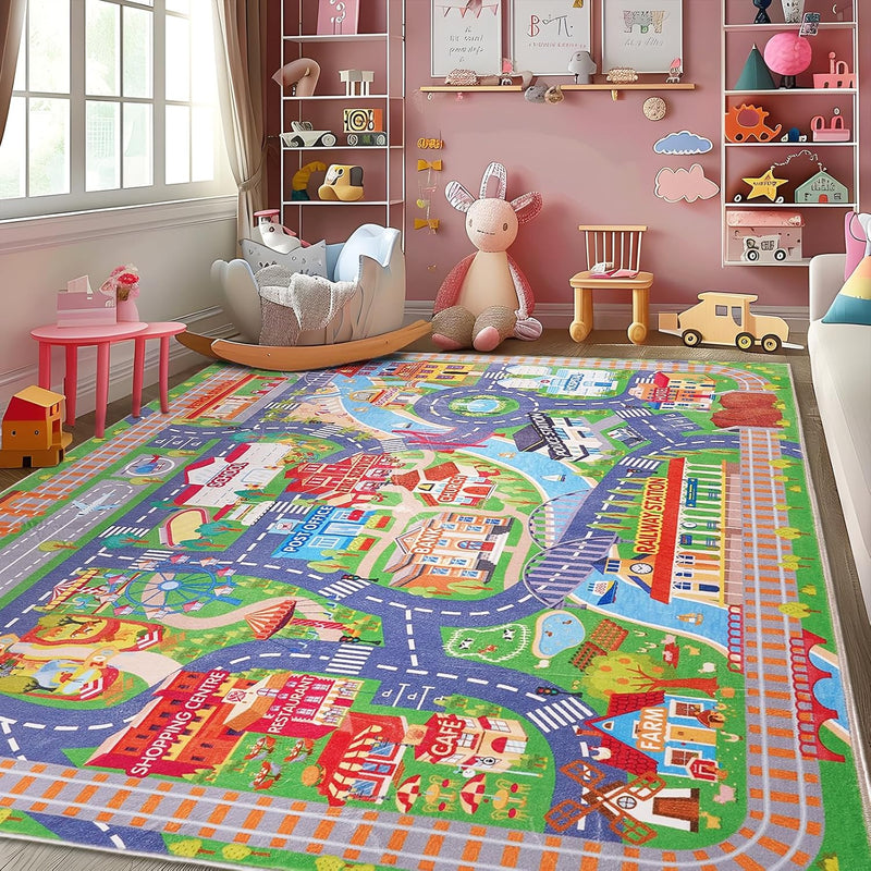Kids Carpet Playmat Rug City Life Huge Large