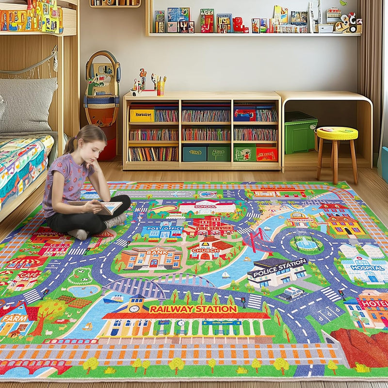 Kids Carpet Playmat Rug City Life Huge Large