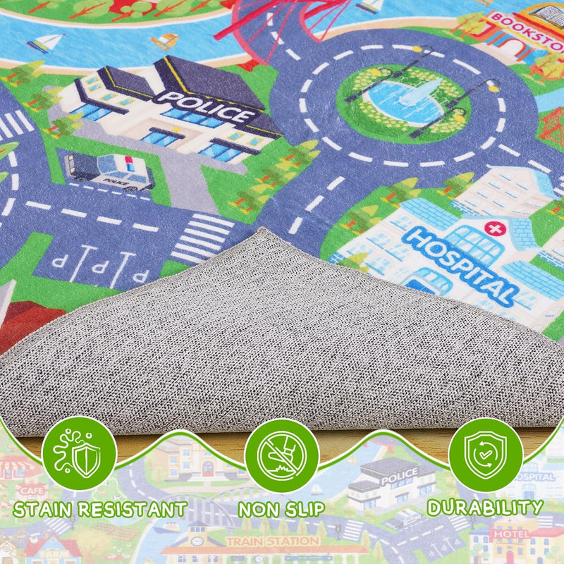 Kids Carpet Playmat Rug City Life Huge Large