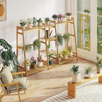 Kids Clothing Rack with Shelves Bamboo Clothes Garment