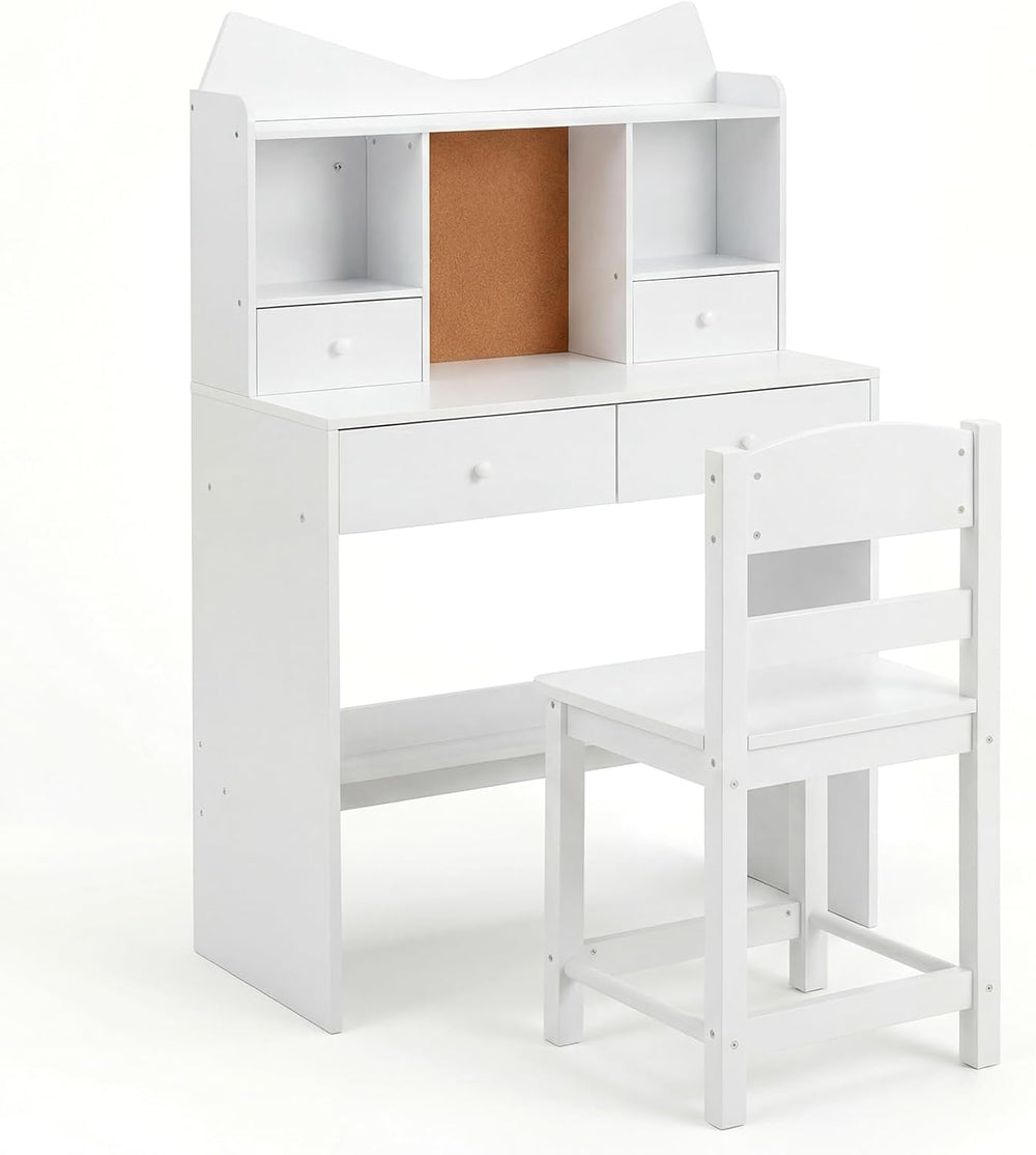 Kids Desk and Chair Set Children Writing Table