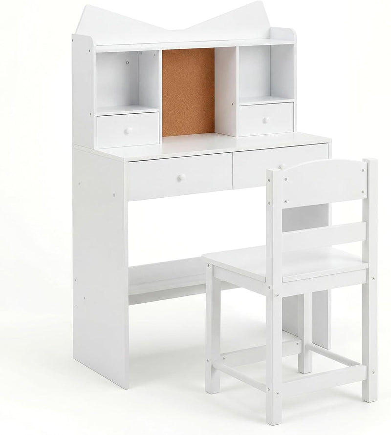 Kids Desk and Chair Set Children Writing Table