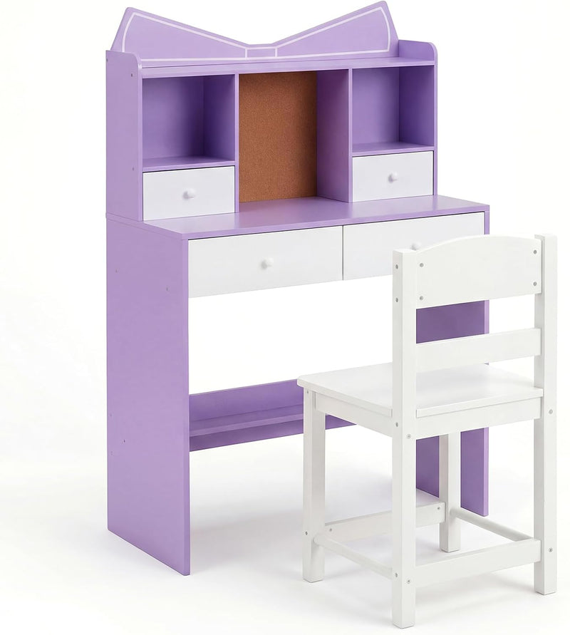 Kids Desk and Chair Set Children Writing Table