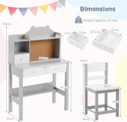 Kids Desk and Chair Set Children Writing Table