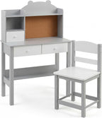 Kids Desk and Chair Set Children Writing Table