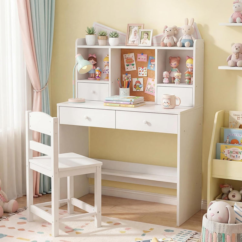 Kids Desk and Chair Set Children Writing Table