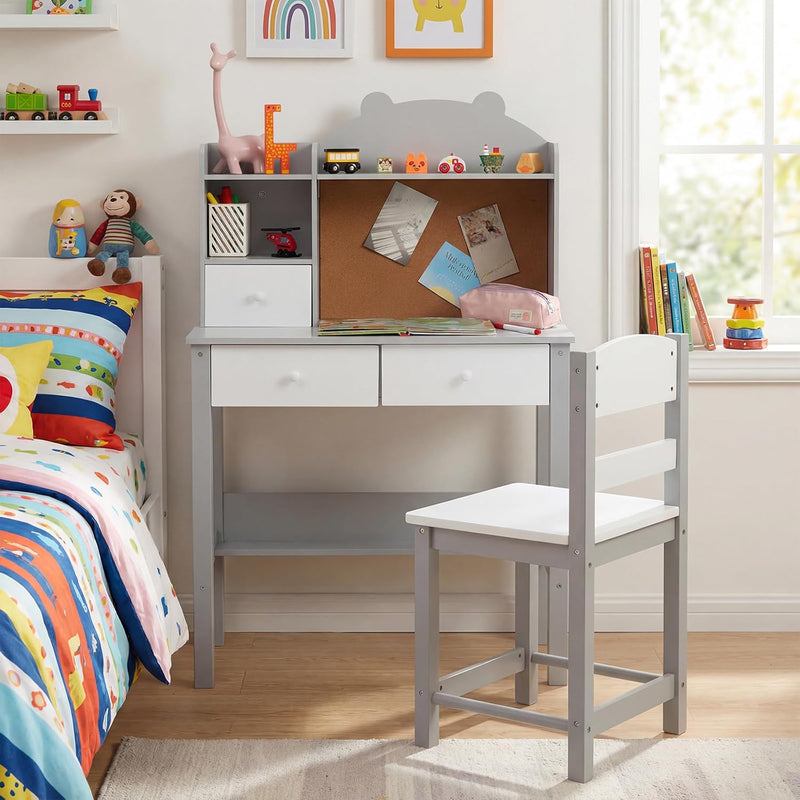 Kids Desk and Chair Set Children Writing Table