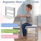 Kids Desk and Chair Set Children Writing Table