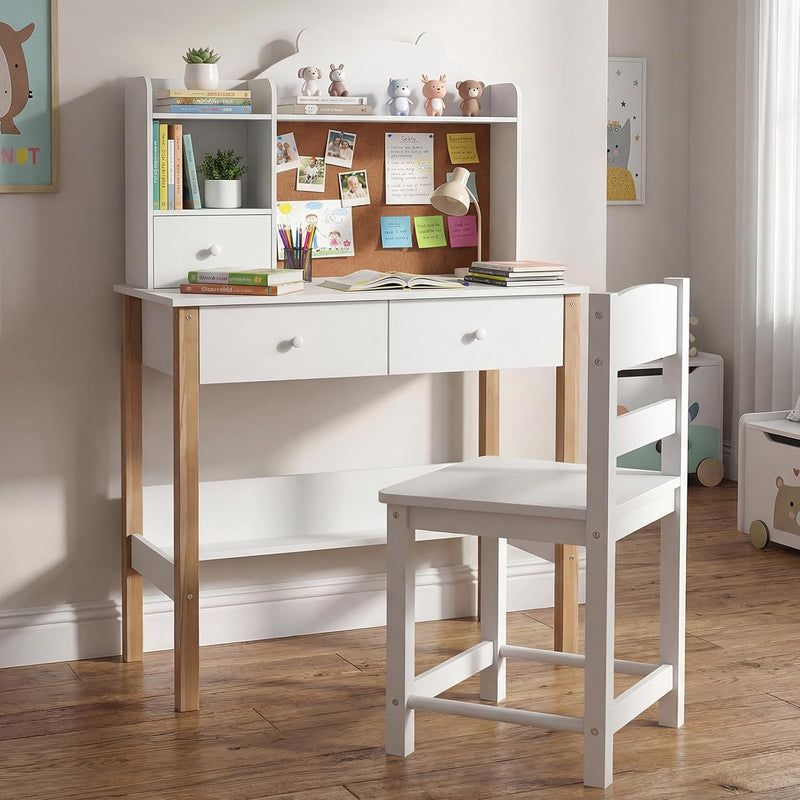 Kids Desk and Chair Set Children Writing Table