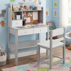 Kids Desk and Chair Set Children Writing Table