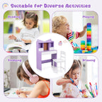 Kids Desk and Chair Set Children Writing Table