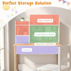 Kids Desk and Chair Set Children Writing Table