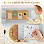 Kids Desk and Chair Set Wooden Children Table