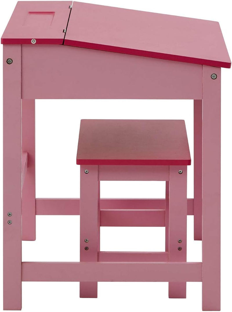 Kids Desk with Stool Wooden Children’s Study Table