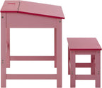 Kids Desk with Stool Wooden Children’s Study Table