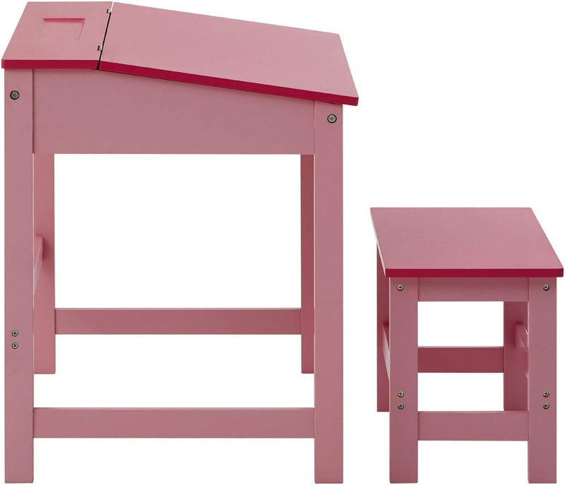Kids Desk with Stool Wooden Children’s Study Table