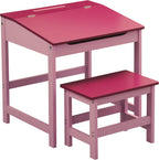 Kids Desk with Stool Wooden Children’s Study Table