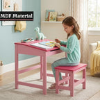 Kids Desk with Stool Wooden Children’s Study Table