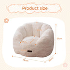 Kids Floral Shaped Bean Bag Sofa Includes Filling