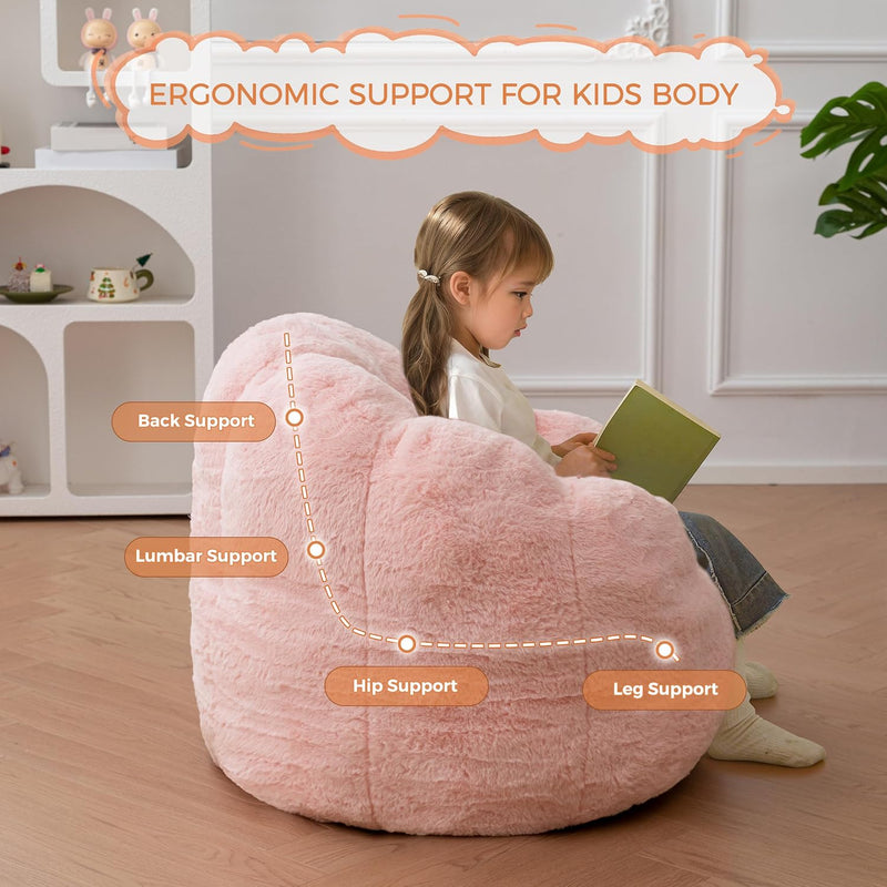 Kids Floral Shaped Bean Bag Sofa Includes Filling