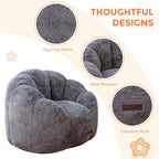 Kids Floral Shaped Bean Bag Sofa Includes Filling
