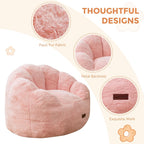 Kids Floral Shaped Bean Bag Sofa Includes Filling