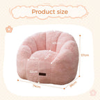 Kids Floral Shaped Bean Bag Sofa Includes Filling