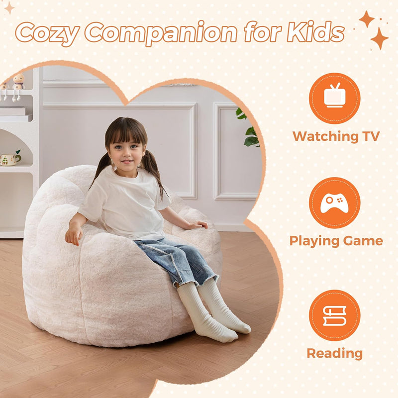 Kids Floral Shaped Bean Bag Sofa Includes Filling