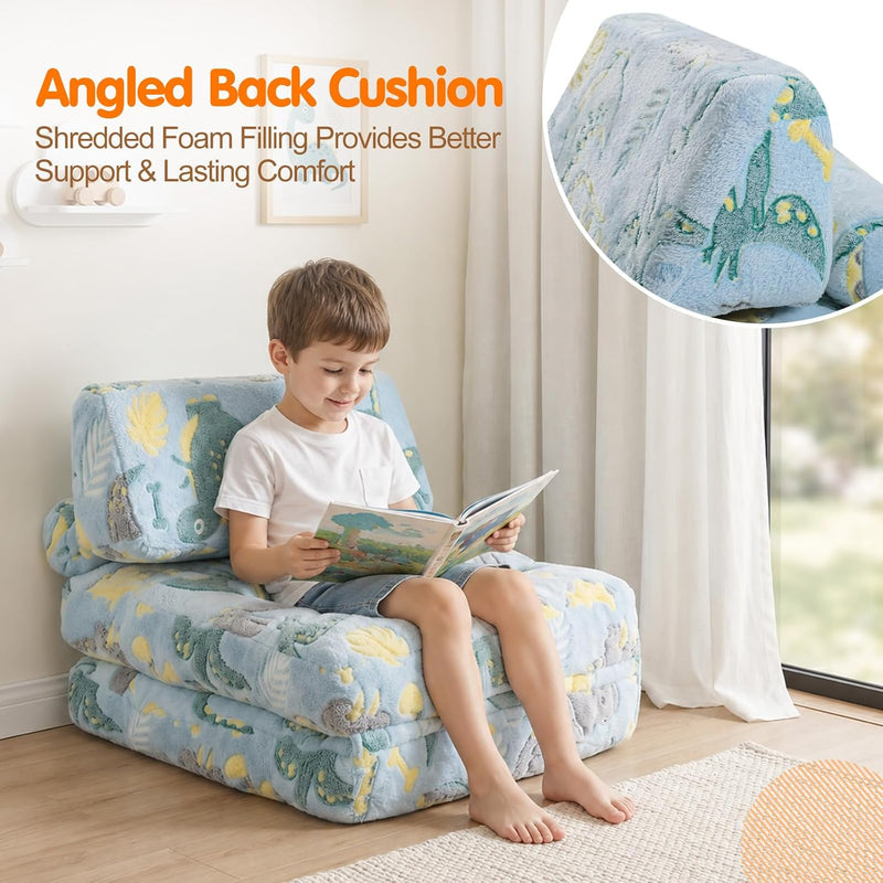 Kids Fold Out Sofa Bed Glow Stars Toddler
