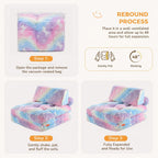 Kids Fold Out Sofa Bed Glow Stars Toddler