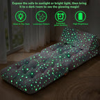 Kids Fold Out Sofa Bed Glow Stars Toddler