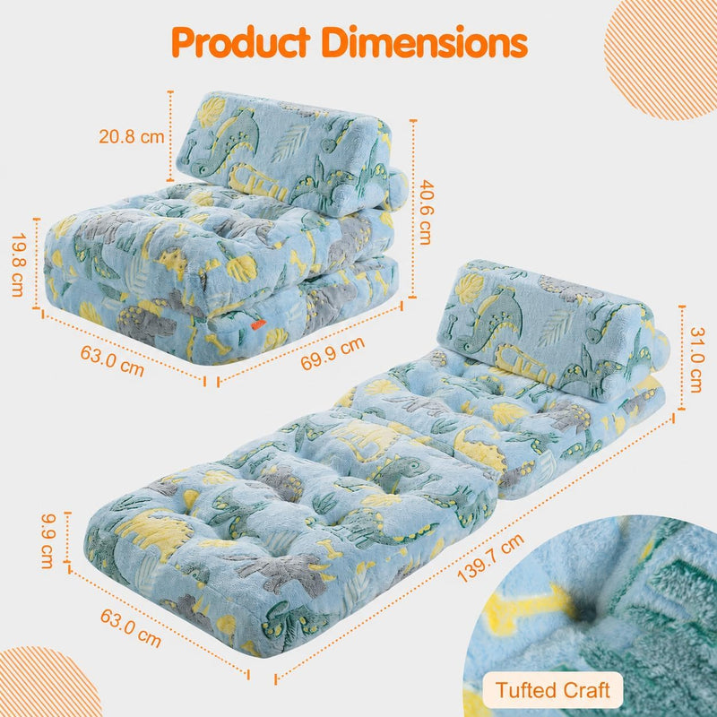 Kids Fold Out Sofa Bed Glow Stars Toddler