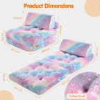 Kids Fold Out Sofa Bed Glow Stars Toddler
